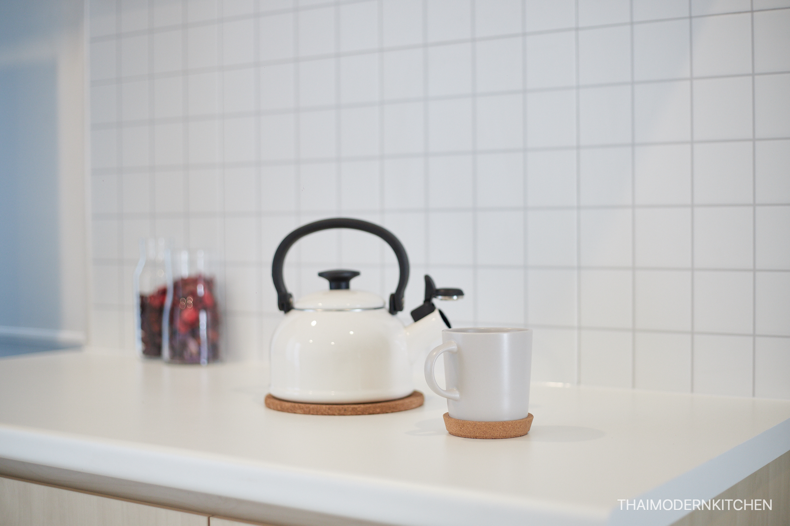 ครัวบิ้วอิน บ้านคุณฟ้าใส คาเฟ่ญี่ปุ่นในบ้านดีๆนี่เอง ราคา 48,000 บาท 2.3 ตู้ล่าง 1.5 counter