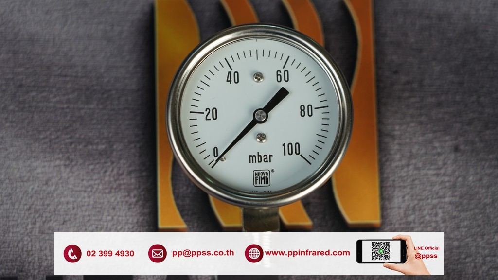 NUOVAFIMA Pressure Gauge 0-100 mbar l เกจวัดแรงดันแก๊สช่วงแรงดันต่ำ