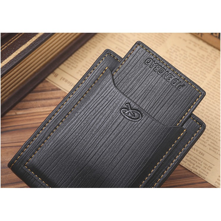 กระเป๋าสตางค์ผู้ชาย MS210 สีดำ