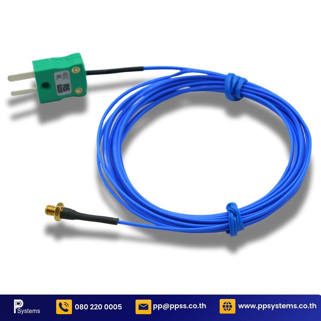 HEATwave Bolt Head Thread M4 x 4MM PTFE Blue Wire Thermocouple Type K - 3m long l สายวัดอุณหภูมิ