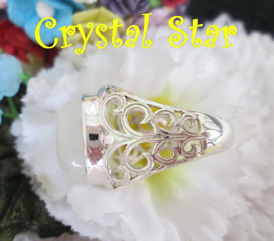 แหวนเงินมูนสโตน เกรด A