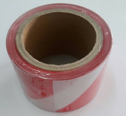เทปกั้นเขต ( เทปยูโร ) สีแดงขาว กว้าง 7 ซม. ( 3 นิ้ว ) ยาว 100 เมตร
