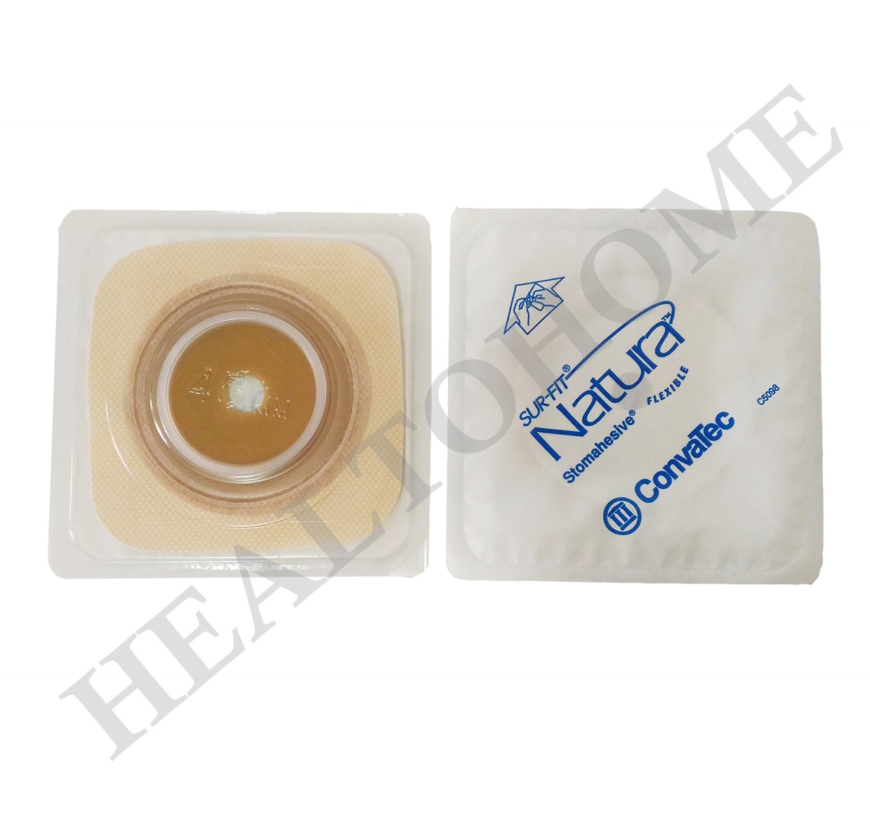 Convatec Sur-Fit Natura Flexible แป้นสำหรับติดถุงหน้าท้อง แบบยืดหยุ่น (เฉพาะแป้น ไม่รวมถุง)