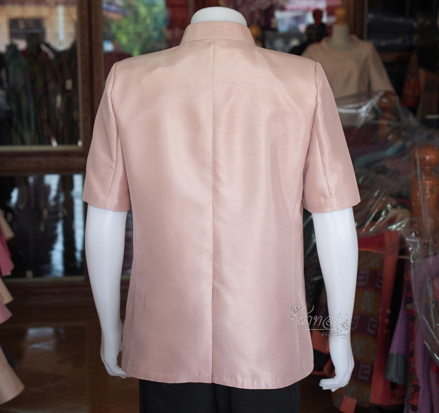 เสื้อผ้าไหมแพรทอง สีนู้ด ไซส์ XL