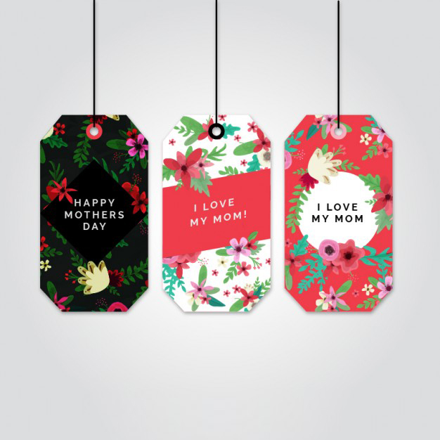 ป้ายสินค้า Hang Tag ป้ายกระดาษ สไตล์การออกแบบดีไซน์แบบใช้สีสันสวยงาม ป้ายสินค้าไว้สำหรับประชาสัมพันธ์แก่ลูกค้าเกี่ยวกับช่วงวันพิเศษ,ป้ายห้อยสินค้าเกี่ยวกับวันแม่,ป้ายห้อยแพคเกจ // ตัวอย่างดีไซน์ ป้ายสินค้า Hang Tag ป้ายกระดาษ