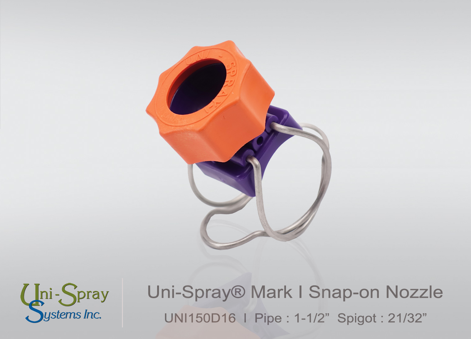 MARK-I Nozzle Body Clamp 1-1/2" หัวฉีดพ่นน้ำอุตสาหกรรม พลาสติกโพลีโพรพิลีน