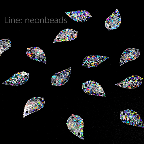 เลื่อมใบไม้เล็ก สีเงินดิสโก้