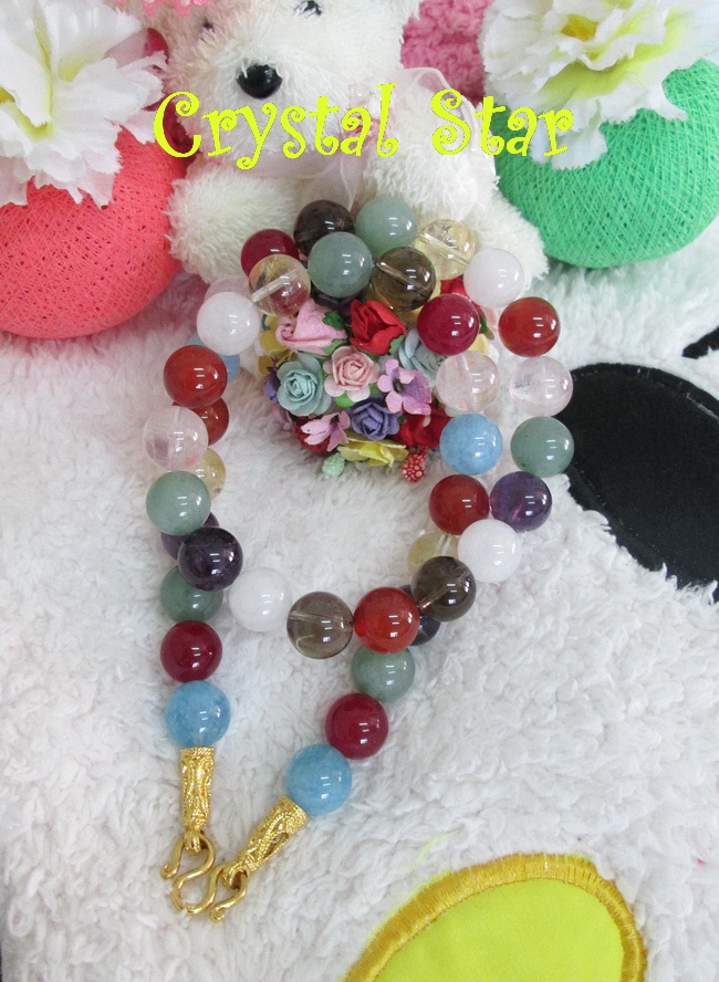 สร้อยคอหินสีผสม