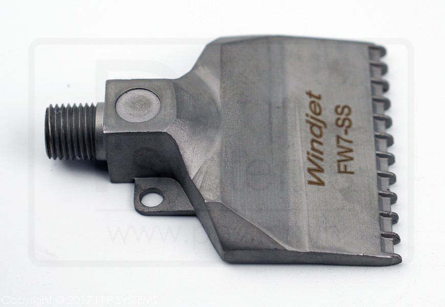 WINDJET NOZZLE, WIDTH 40MM, ORIFICE 22HOLES, STAINLESS STEEL 1/4" BSPT l หัวฉีดพ่นลม สแตนเลสสตีล