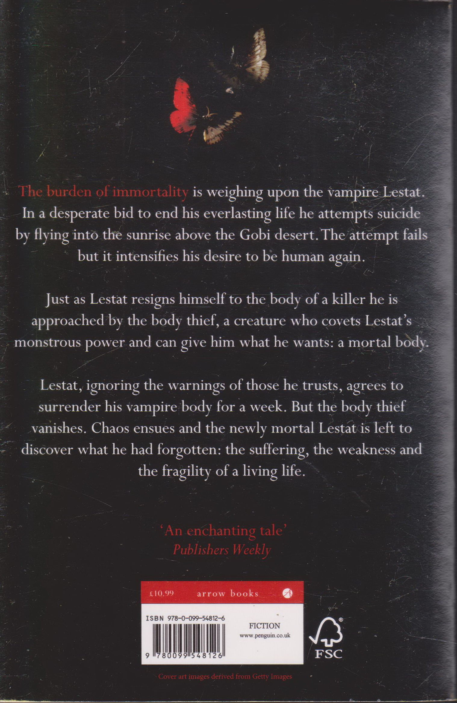นิยายภาษาอังกฤษ (ใหม่) The Tale of the Body Thief : The Vampire Chronicles 4 by Anne Rice (*ตำหนิ มุมปกซ้ายล่างบุบเล็กน้อย)