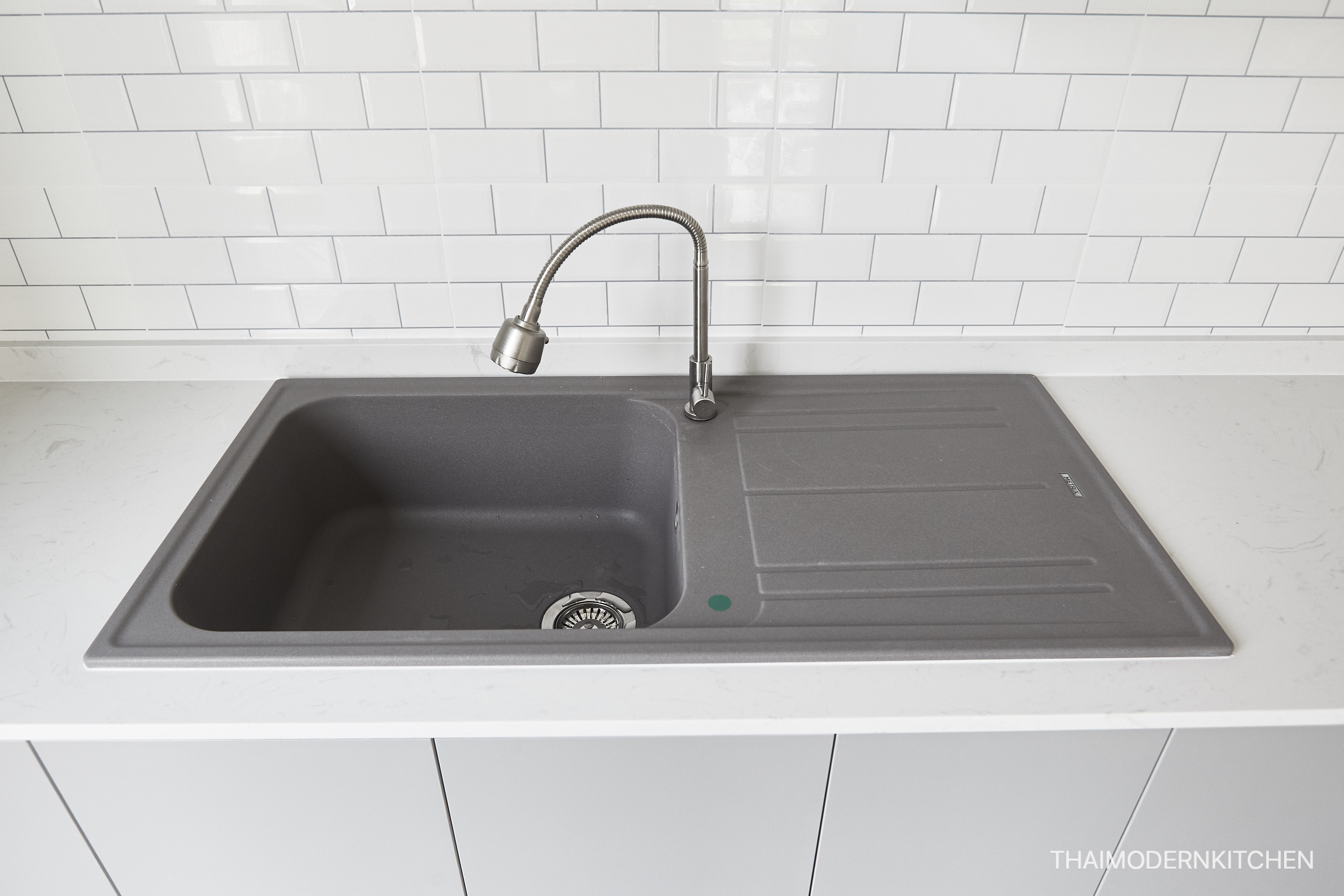 สีเทาก็กลับมาอีกครั้ง ครัวบิ้วอิน ราคา 53000 #ครัวบิ้วอิน ขนาด 2.2+1.2 ตู้บนล่าง