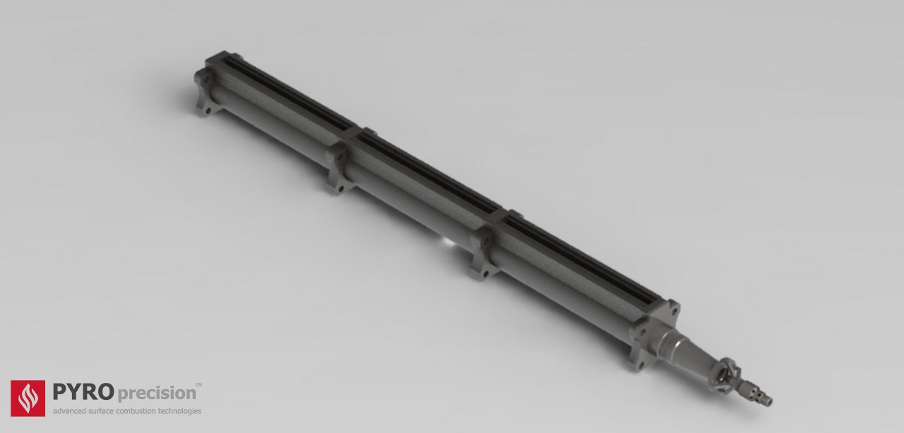 หัวเตาแก๊ส ตรงยาว LD305-ST-3 Linear Modular Tank Heating Burner (Venturi) ความยาวโมดูล 30ซม - 3.0ม กำลัง 6-60 กิโลวัตต์ สำหรับถังต้มถังต้มอุตสาหกรรมทรงสี่เหลี่ยม