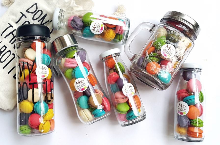 ไอเดียสำหรับการพิมพ์ สติ๊กเกอร์ฉลากสินค้า // สไตล์การออกแบบ ดีไซน์แบบสีหวานๆ ดูน่ามองทันสมัย ฉลากไว้ใช้สำหรับ แปะกับโหลแก้ว,โหลใส่ขนม