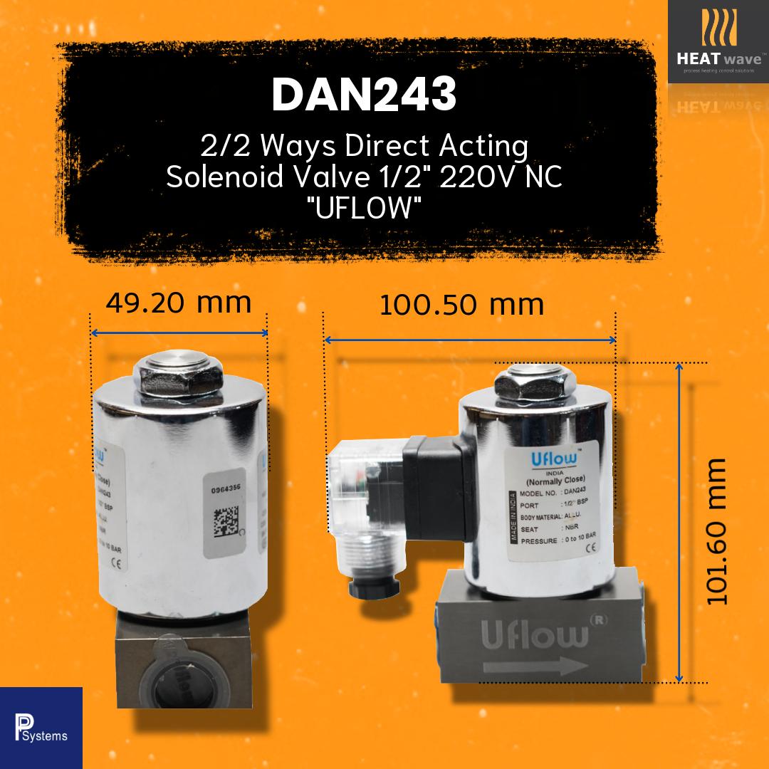 UFLOW 1/2" 230V Gas Solenoid Valve IP65 "INDIA" l โซลินอยวาล์วแก๊ส รุ่นกันน้ำ