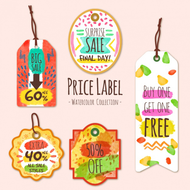 ป้ายสินค้า Hang Tag ป้ายกระดาษ สไตล์การออกแบบดีไซน์แบบใช้สีสันสวยงาม ป้ายสินค้าไว้สำหรับประชาสัมพันธ์เกี่ยวกับโปรโมชั่นซื้อ1แถม1เพื่อเป็นการดึงดูดลูกค้าให้สนใจมากยิ่งขึ้น // ตัวอย่างดีไซน์ ป้ายสินค้า Hang Tag ป้ายกระดาษ