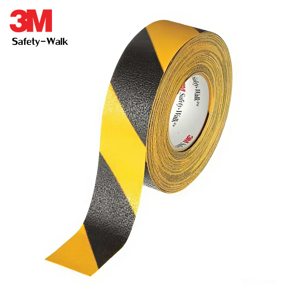 เทปกันลื่น 3M รุ่น 613 สีดำเหลือง ขนาด 2 นิ้ว x 60 ฟุต ความหยาบมาก สำหรับติดพื้นเรียบ