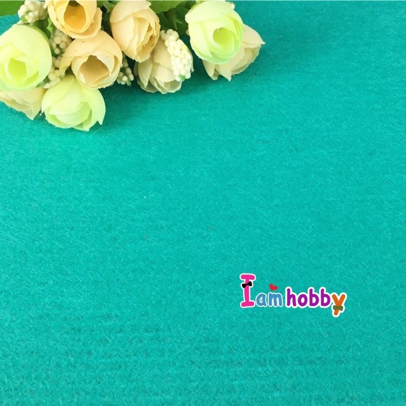 ผ้าสักหลาด สีพื้น แบบแข็ง หนา 1 มิล โทนสีเขียว (เลือกสี)