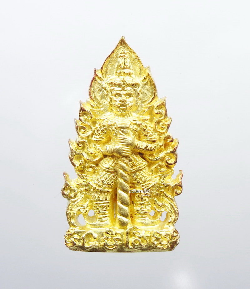 ครูบากฤษณะ อินทวัณโณ ท้าวเวสุวรรณ หลังมหาเทพจำแลง ทอง (KP1901)