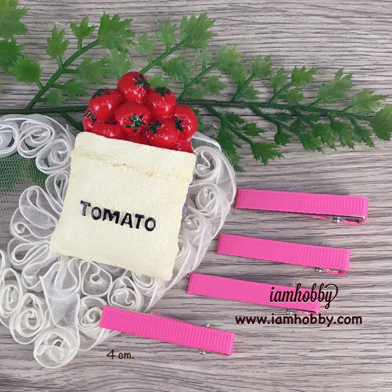 กิ๊บหุ้มผ้า ขนาด 4 cm. (แพ็คละ 10 ชิ้น/สี) (เลือกสี)