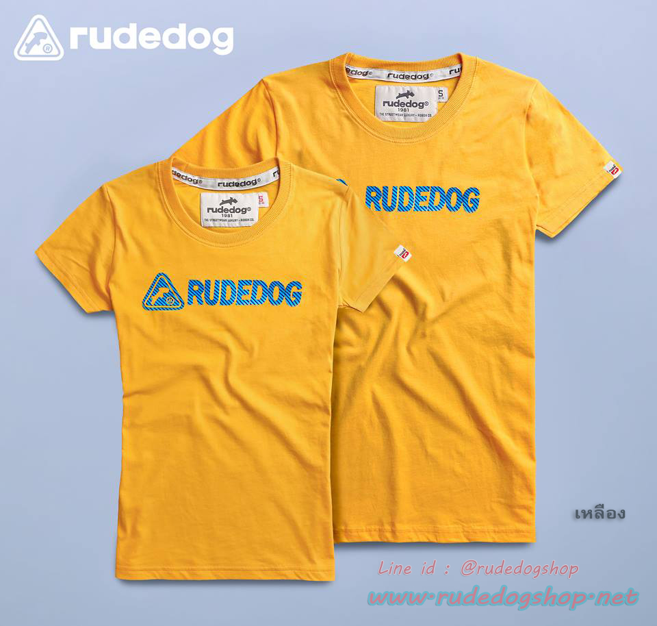 เสื้อยืดแขนสั้นผู้หญิง rudedog รุ่น Winner (วินเนอร์) สีเหลือง