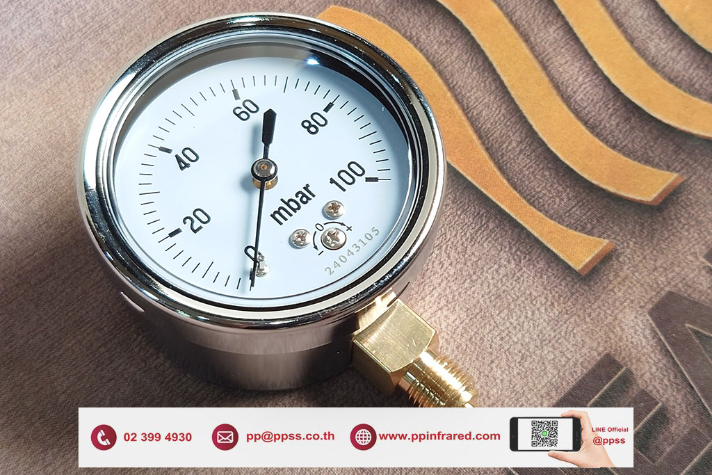 HEATWAVE Pressure Gauge 0-100 mbar l เกจวัดแรงดันแก๊สช่วงแรงดันต่ำ