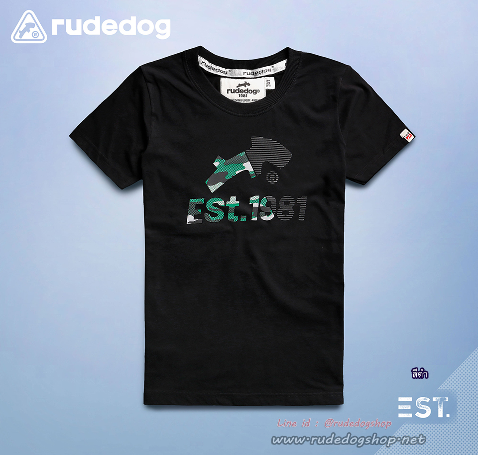 เสื้อยืดแขนสั้น rudedog รุ่น EST Point (อีเอสทีพ้อยส์) L