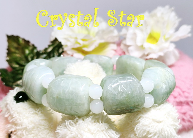 สร้อยข้อมือหยกลายกระดองเต่า