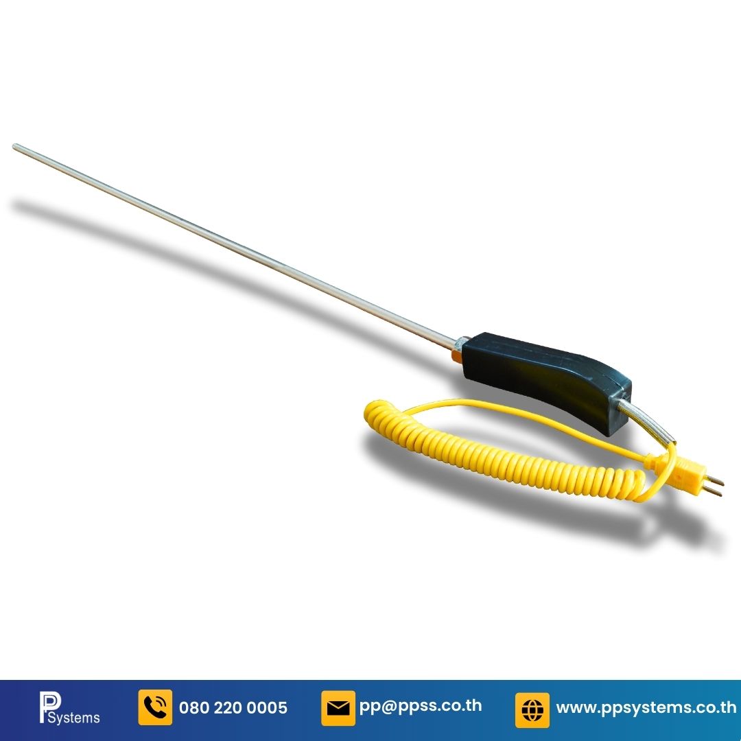HEATwave High Temperature Probe Dia 6mm x 0.5m Bakelite Handle with Elastic Spring Wire Thermcouple l สายวัดอุณหภูมิ