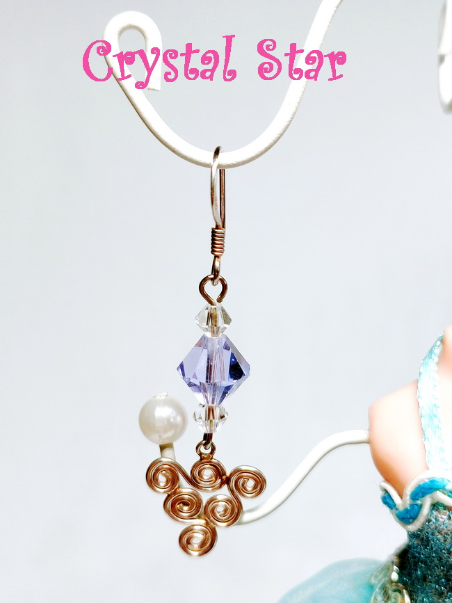 ต่างหูเงินและคริสตัล Swarovski