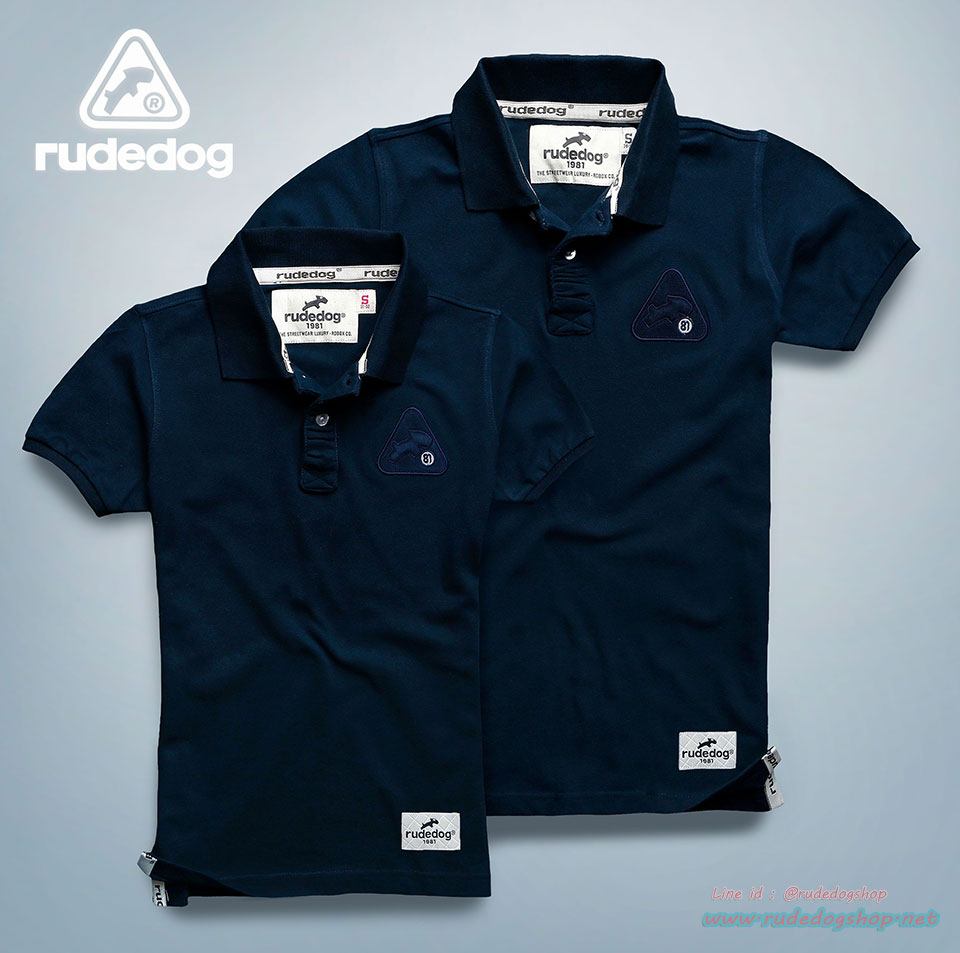 เสื้อโปโลผู้หญิง rudedog รุ่น Bermuda (เบอร์มิวด้า) สีกรมท่า ไซส์ M (33-34)