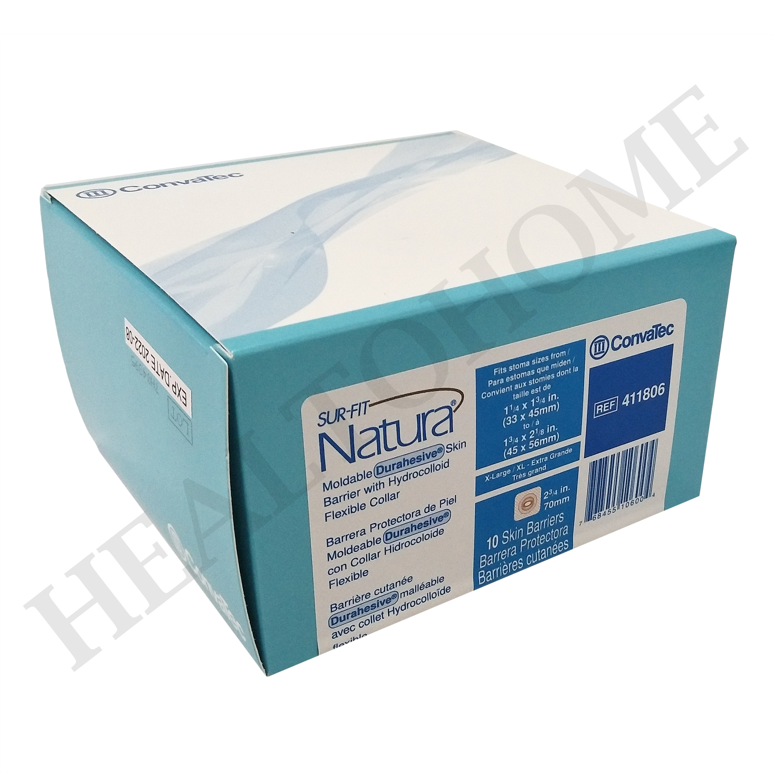 Convatec Sur-Fit Natura Flat Moldable แป้นสำหรับติดถุงหน้าท้อง แบบปั้นแต่ง (เฉพาะแป้น ไม่รวมถุง)