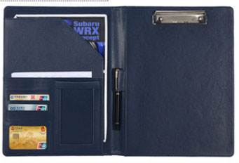 แฟ้มหนัง แฟ้มประชุม แฟ้มโรงแรม ขนาด A4 สีดำ Black