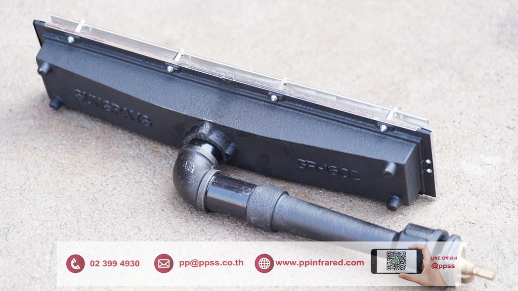 หัวเตาอินฟราเรด SUNSRAYS GR-1602 6.3kW ชนิดเหล็กหล่อ ขนาด 570x130x170