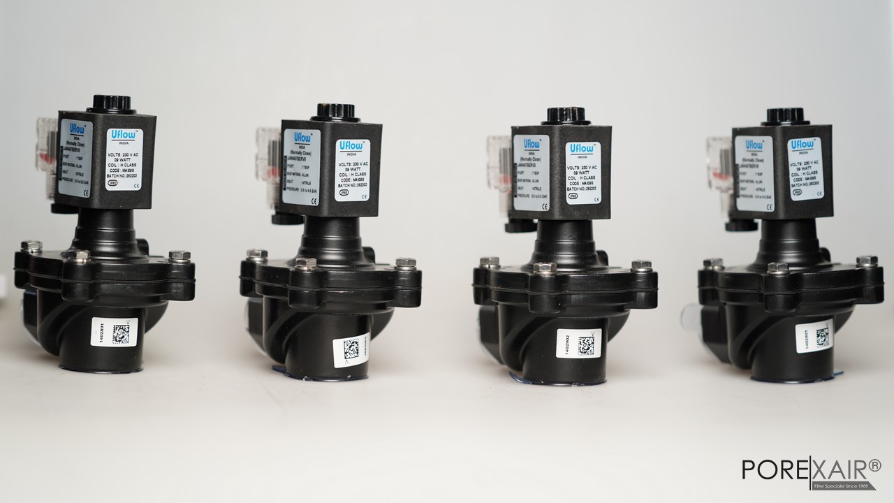 UFLOW 1" Pulse Jet Dust Collector Angle Type Solenoid Valve 220V NC "INDIA" l โซลินอยด์วาล์วกำจัดฝุ่น พัลส์วาล์ว ทำความสะอาดถุงกรองฝุ่น