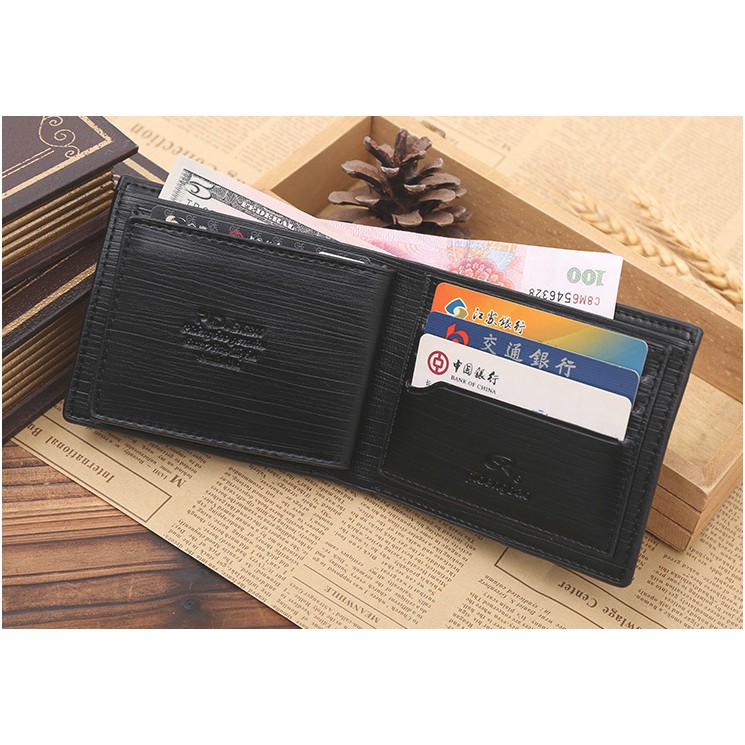 กระเป๋าสตางค์ผู้ชาย MS210 สีดำ