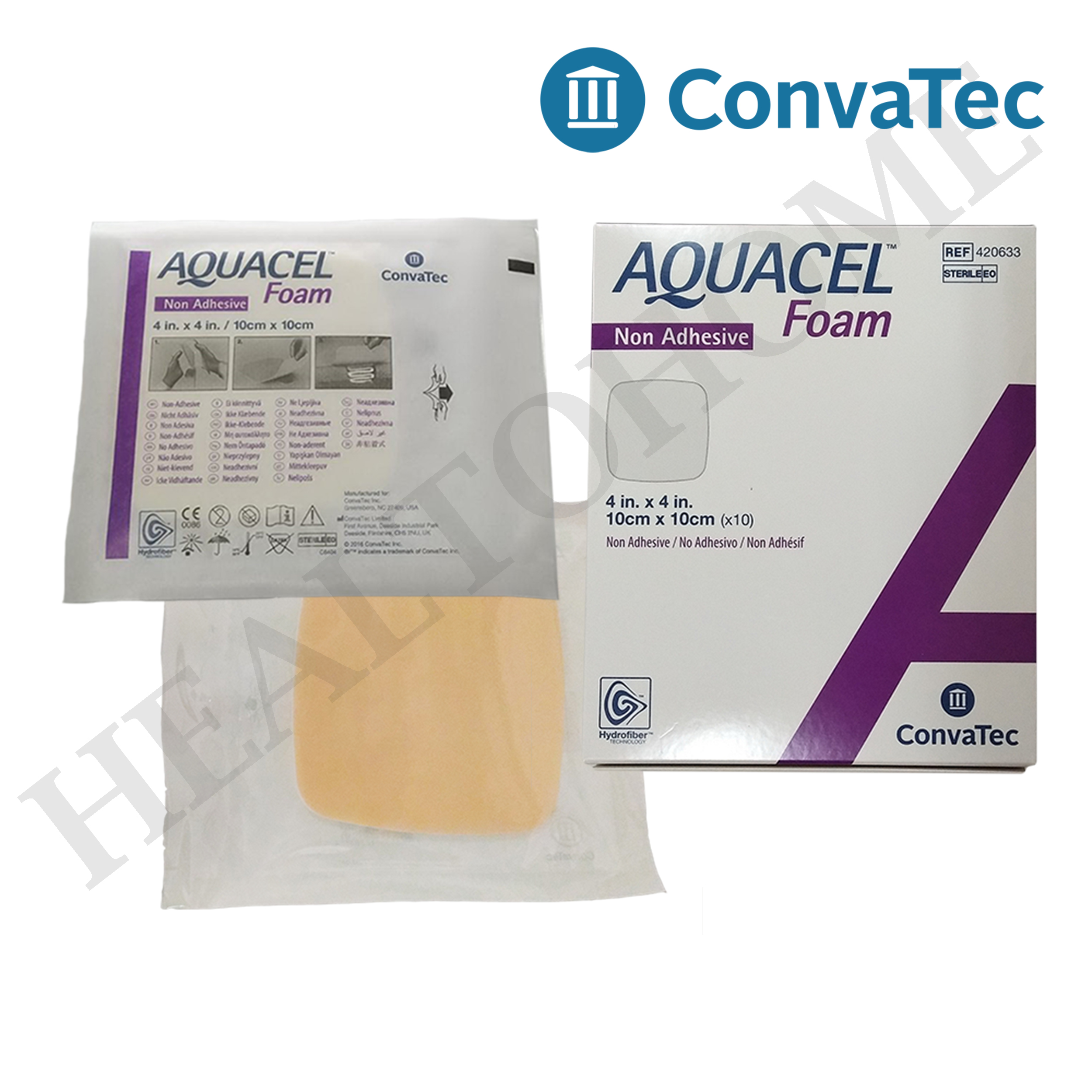 Aquacel Foam Non-adhesive แผ่นแปะแผลกดทับ 10x10 ซม.