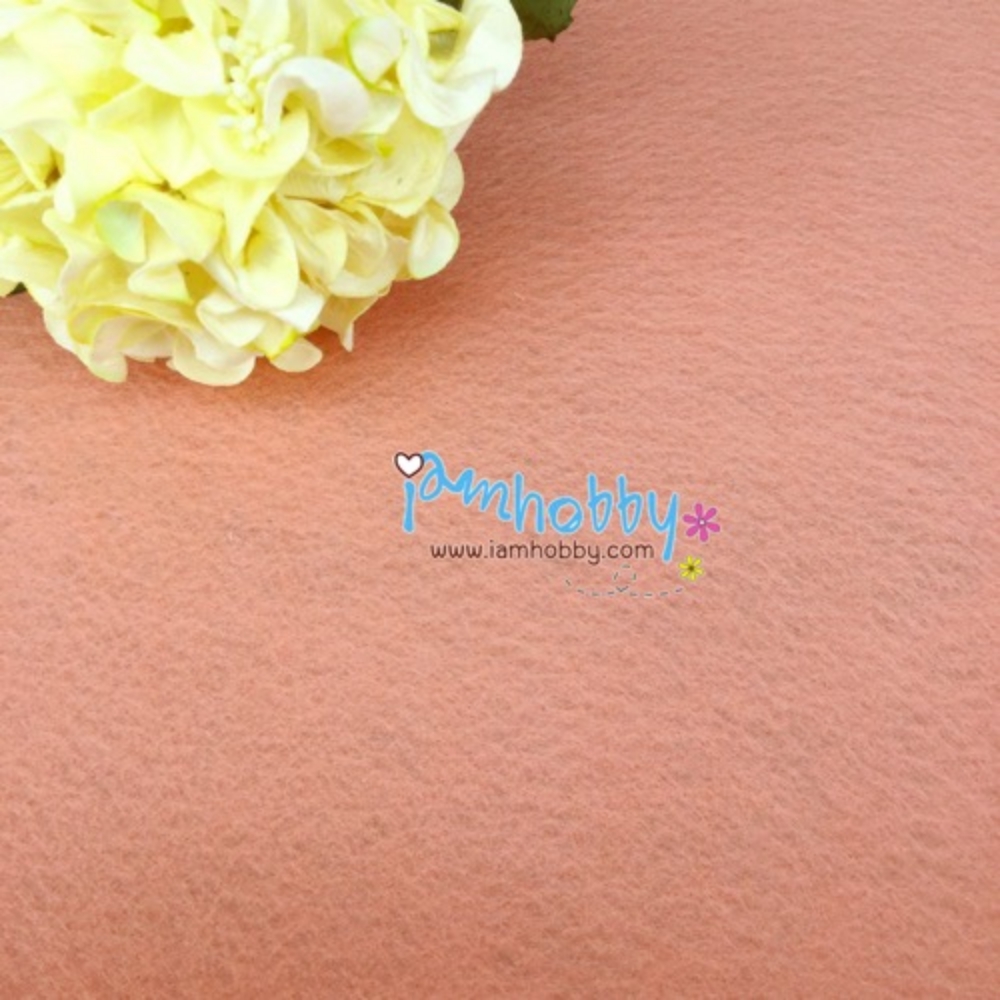 ผ้าสักหลาด สีพื้น สีเนื้อ แบบแข็ง หนา 1 มิล