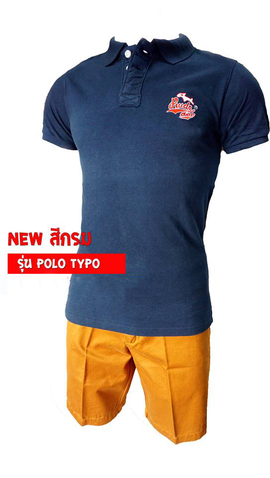 เสื้อโปโล rudedog รุ่น Typo สี Navy (กรม)