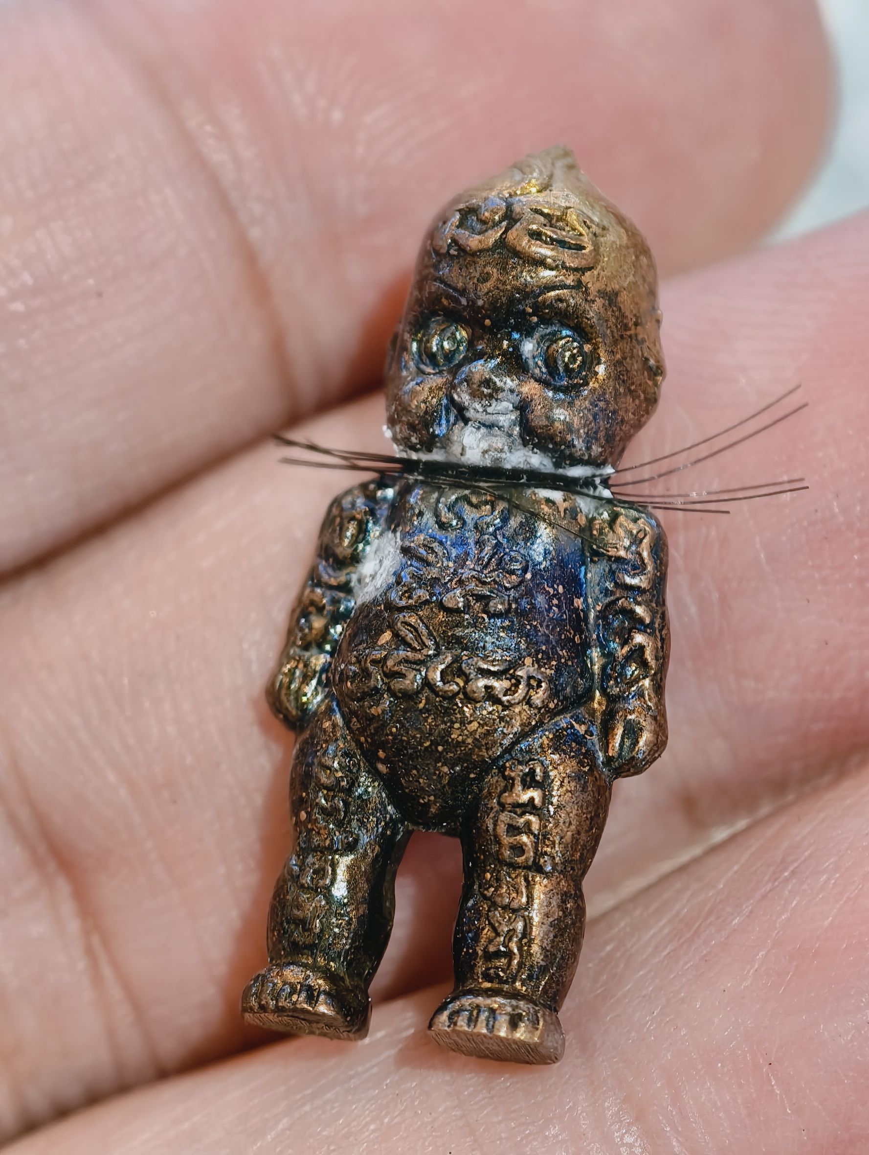 อาจารย์ประสูติ วัดในเตา (เนื้ออาถรรพ์) หุ่น ยันต์๙ยอด ซองเดิม KA4243