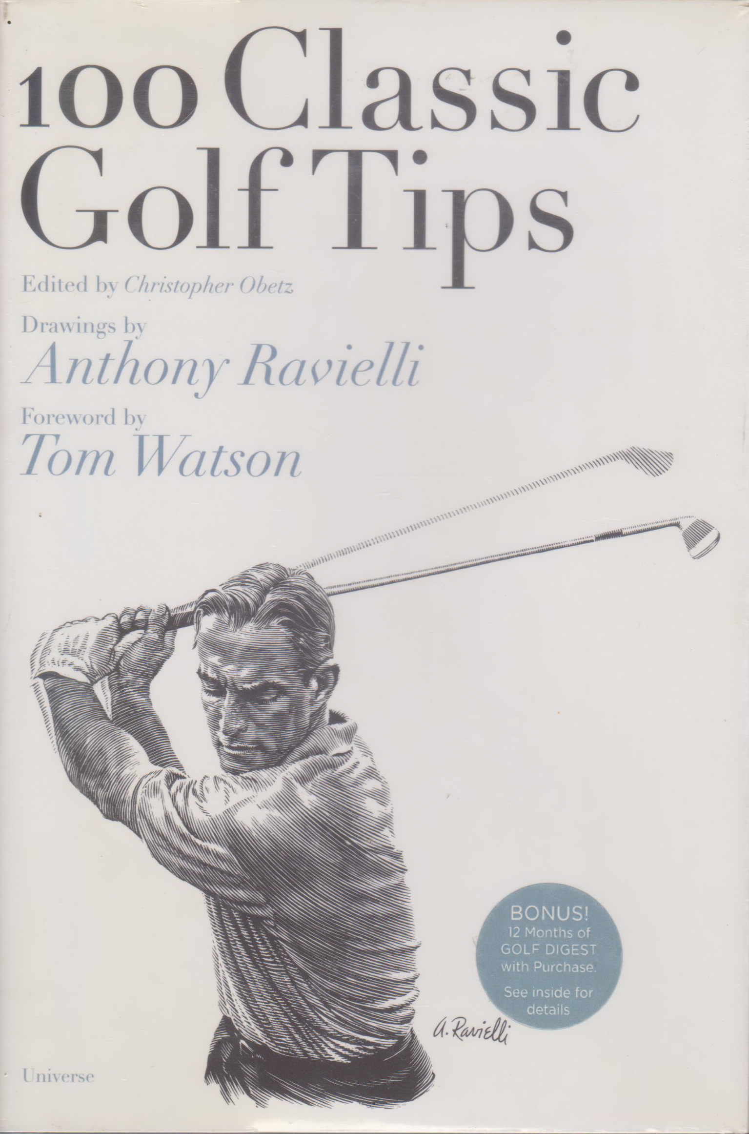 หนังสือภาษาอังกฤษ (ปกแข็ง)100 Classic Golf Tips Hardcover by Tom Watson (Förord)