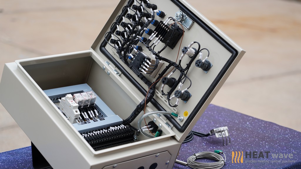 POWDER COATING CTRL MODULE FOR 6 BURNERS, 300x450x150 STEEL BOX, DIGITAL TEMP. CONTROLLER "FOTEK" TAIWAN, OMRON TIMER VERSION.2
