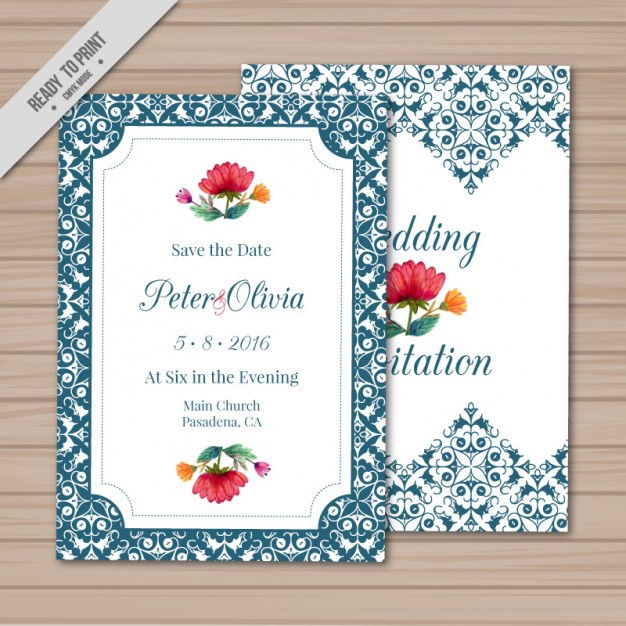 การ์ดแต่งงาน Wedding card สไตล์การออกแบบดีไซน์โดดเด่นลงตัวสุดๆโดยใช้กราฟิกสีน้ำเงินตัดกับพื้นสีขาว การ์ดงานแต่ง ไว้สำหรับ เรียนเชิญแขกผู้มีเกียรติเข้ามาร่วมงานแต่งงาน // ตัวอย่างดีไซน์ การ์ดแต่งงาน การ์ดเชิญ การ์ดสวยๆ