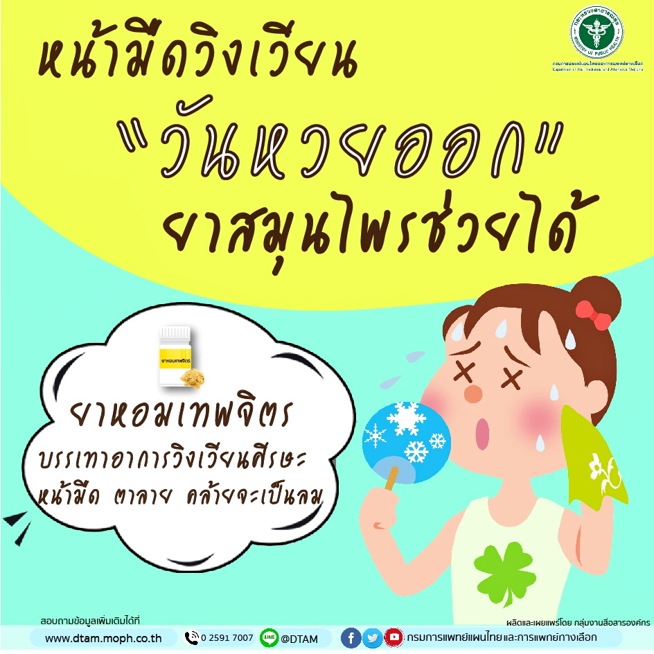 ยาหอมเทพจิตร(ผง) ยาหอมในตำราแพทย์ฯ แก้ลมกองละเอียด หน้ามืด ตาลาย สวิงสวาย ใจหวิว ใจสั่น คลื่นไส้ ตาพร่าจะเป็นลม ใจสั่น และบำรุงดวงจิตให้ชุ่มชื่น ลดความวิตกกังวล ลดเครียด ใช้ในผู่ป่วยไมเกรน