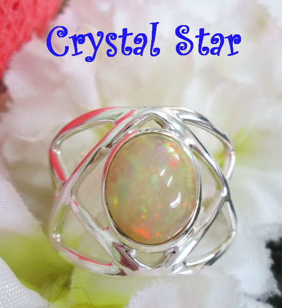 แหวนเงิน+Opal เกรด A