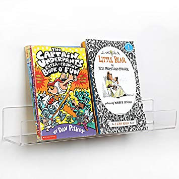 ชั้นวางหนังสือโชว์ แบบเจาะแขวนบนผนังยาว 16 นิ้ว