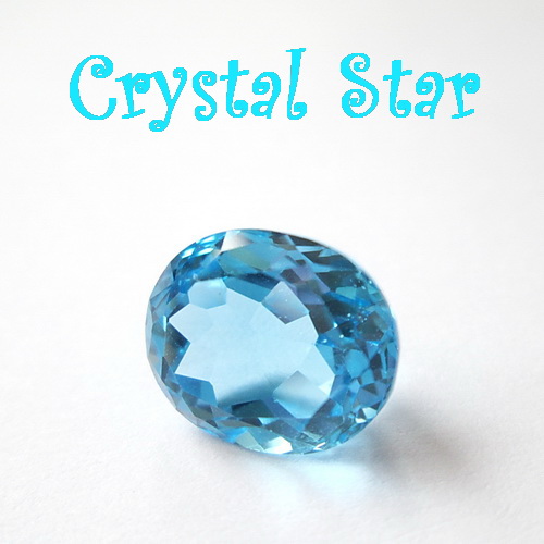 Blue Topaz รูปทรงไข่