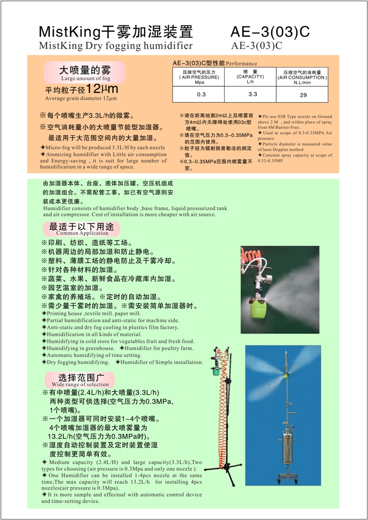 Dry Fog Humidifier (Full Set) "MistKing" l ระบบสเปรย์หมอก