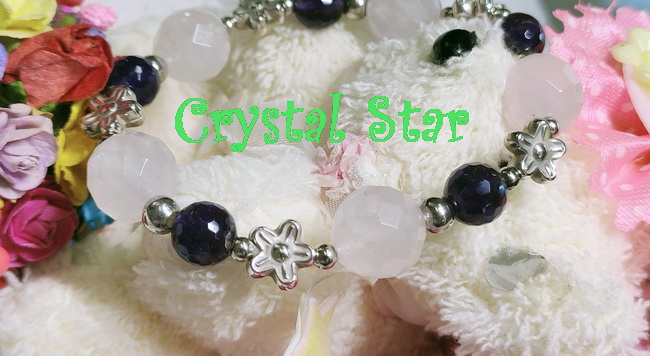 สร้อยข้อมือโรสควอทซ์และอเมทิส