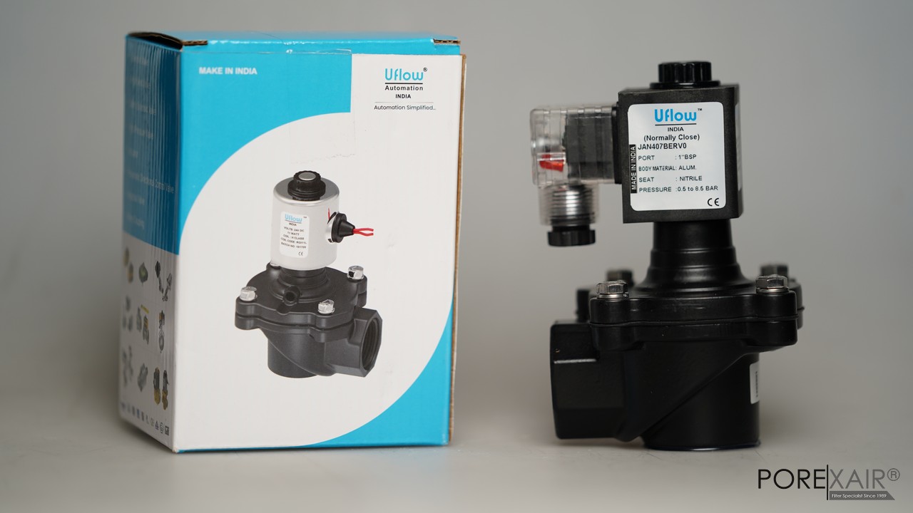 UFLOW 1" Pulse Jet Dust Collector Angle Type Solenoid Valve 220V NC "INDIA" l โซลินอยด์วาล์วกำจัดฝุ่น พัลส์วาล์ว ทำความสะอาดถุงกรองฝุ่น