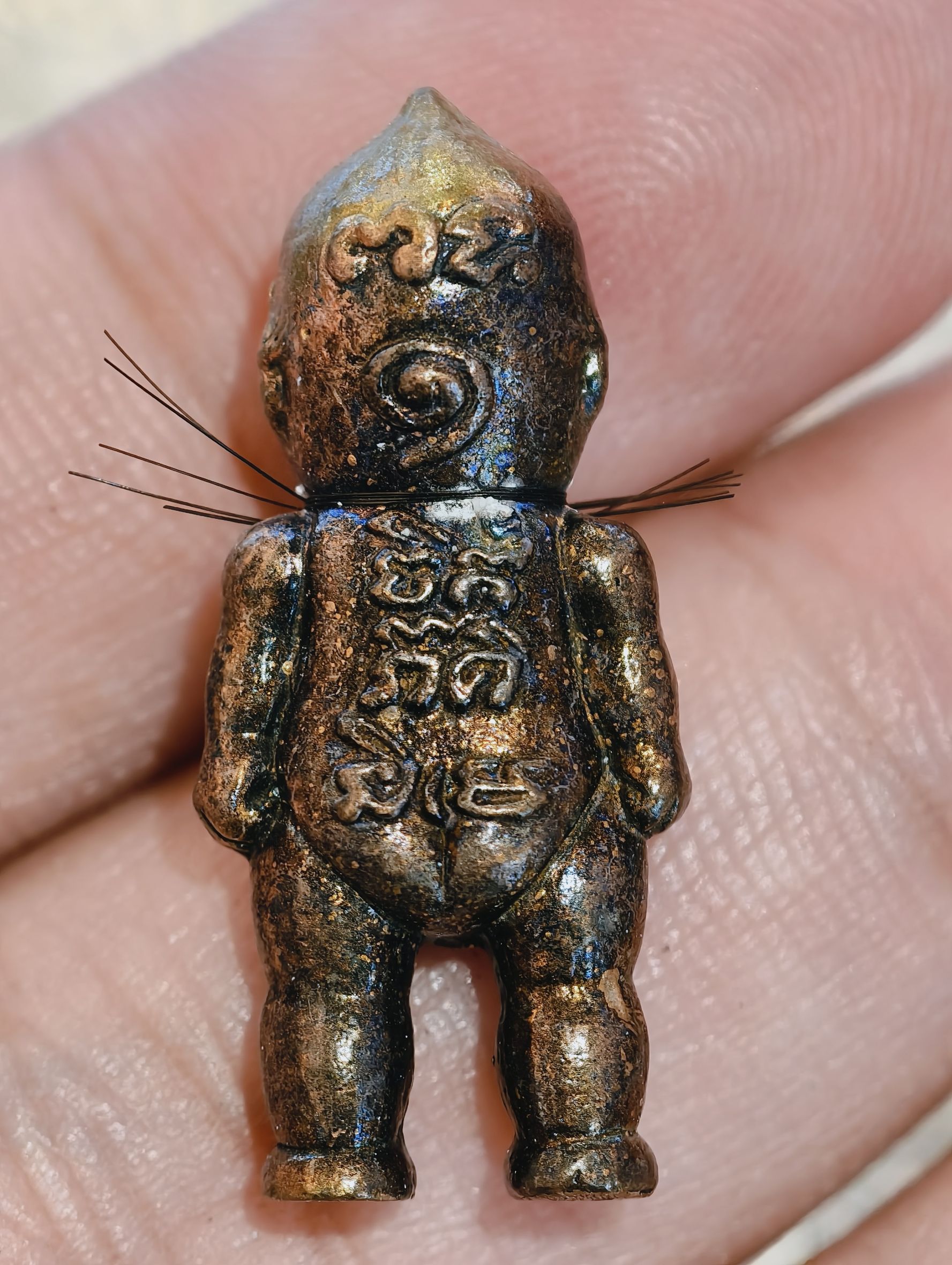 อาจารย์ประสูติ วัดในเตา (เนื้ออาถรรพ์) หุ่น ยันต์๙ยอด ซองเดิม KA4243